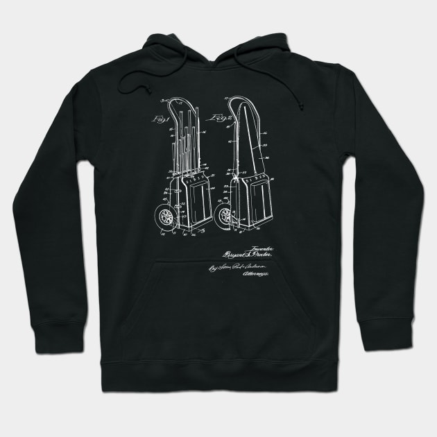 Golf Cart Vintage Patent Drawing Hoodie by TheYoungDesigns